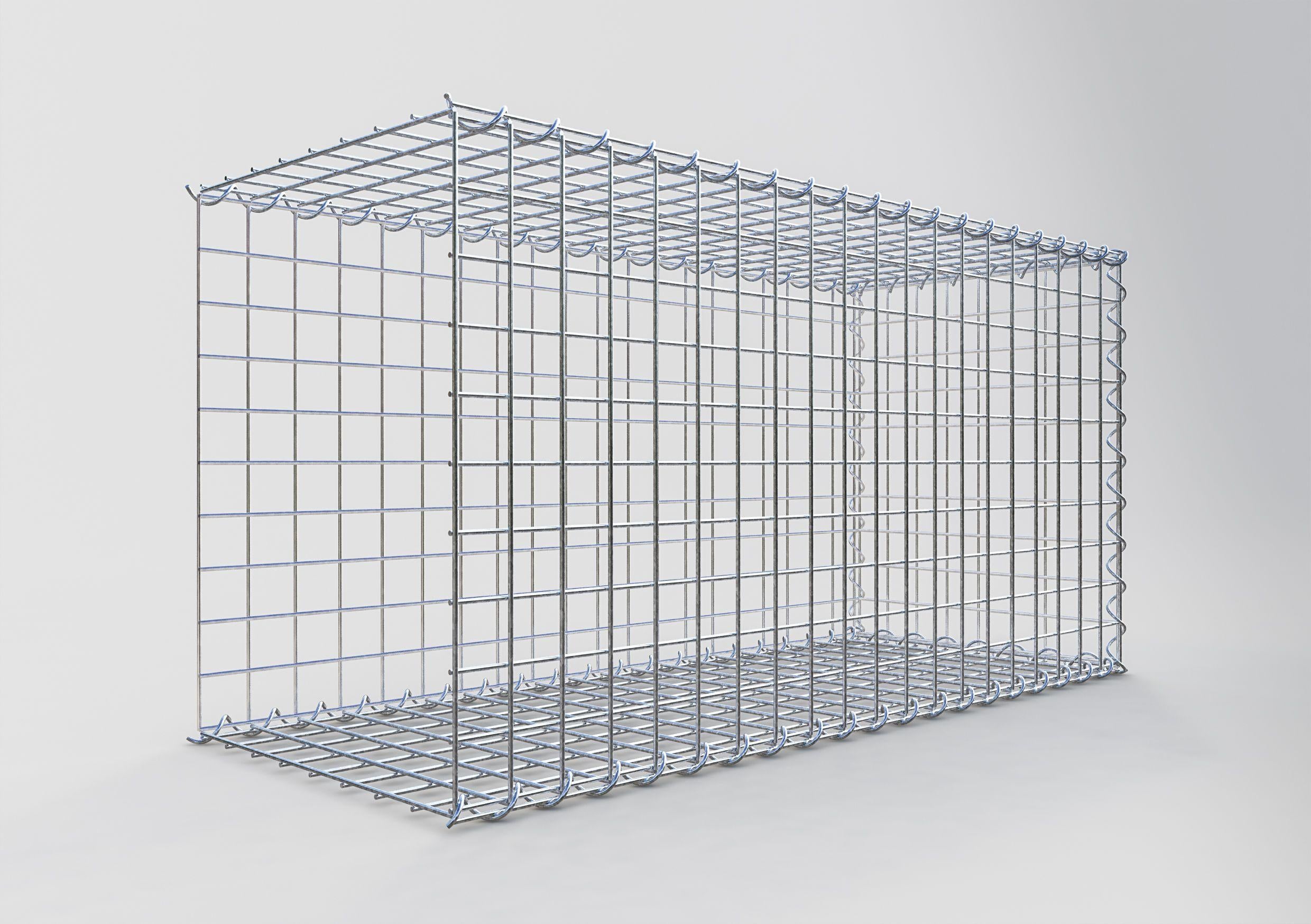 Gabion sur toile type 2 100 cm x 50 cm x 40 cm (L x H x P), maille 5 cm x 5 cm, spirale