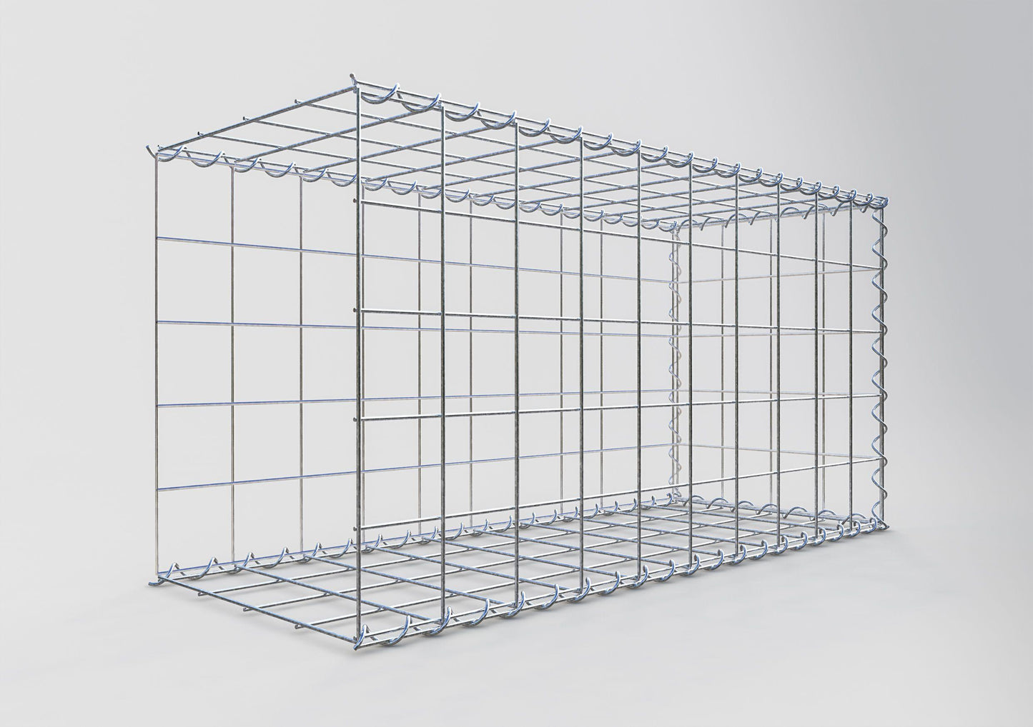 Gavión complementario tipo 2 100 cm x 50 cm x 40 cm (L x A x P), malla 10 cm x 10 cm, espiral