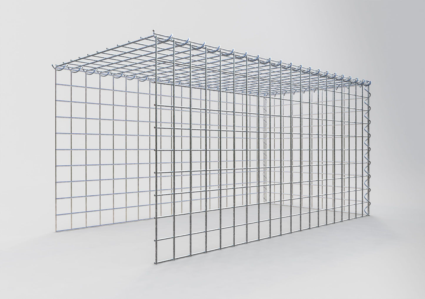 Gabion rapporté type 4 100 cm x 50 cm x 50 cm (L x H x P), mailles 5 cm x 5 cm, spirale