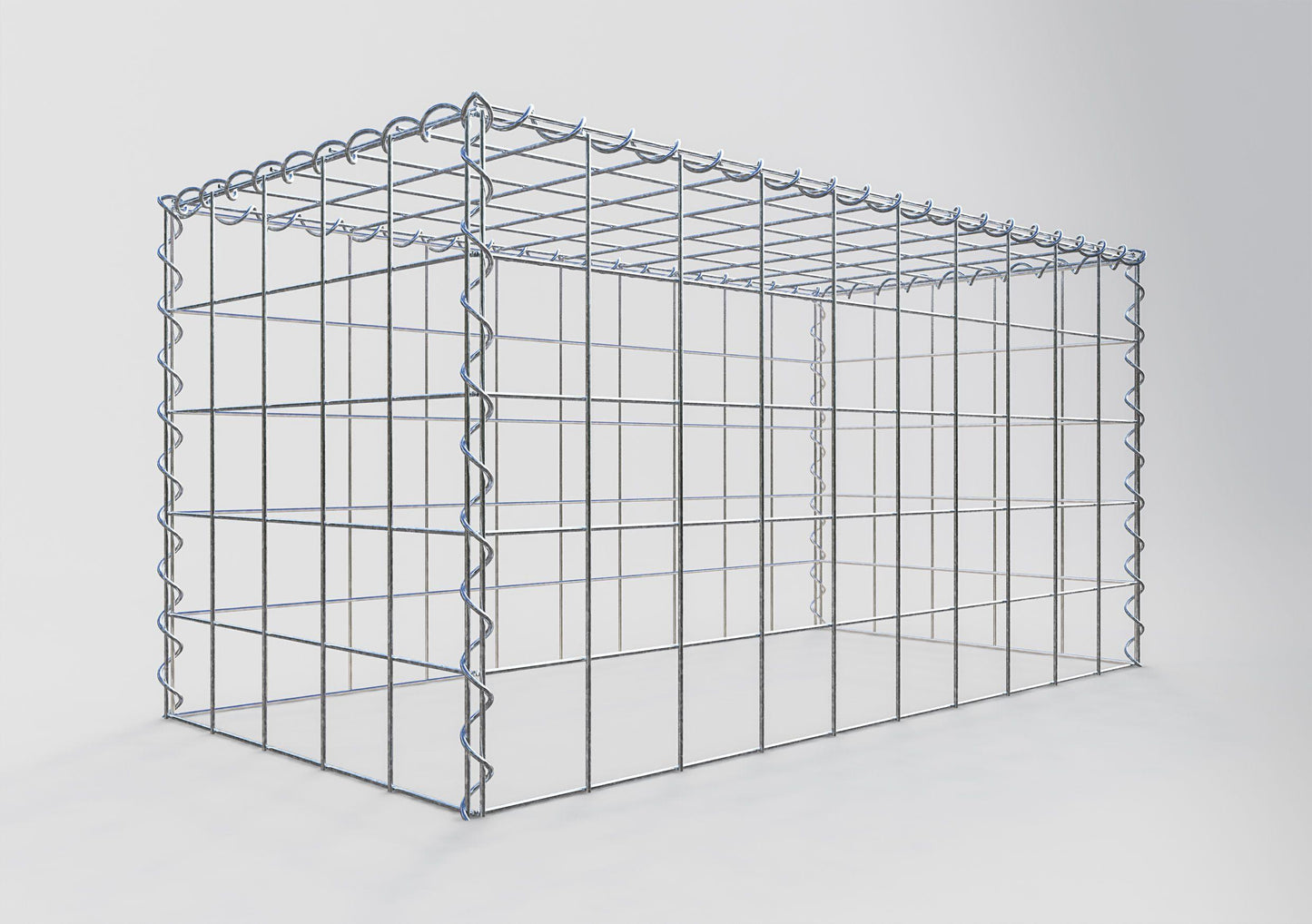 Anbaugabione Typ 3 100 cm x 50 cm x 50 cm (L x H x T), Maschenweite 10 cm x 10 cm, Spirale