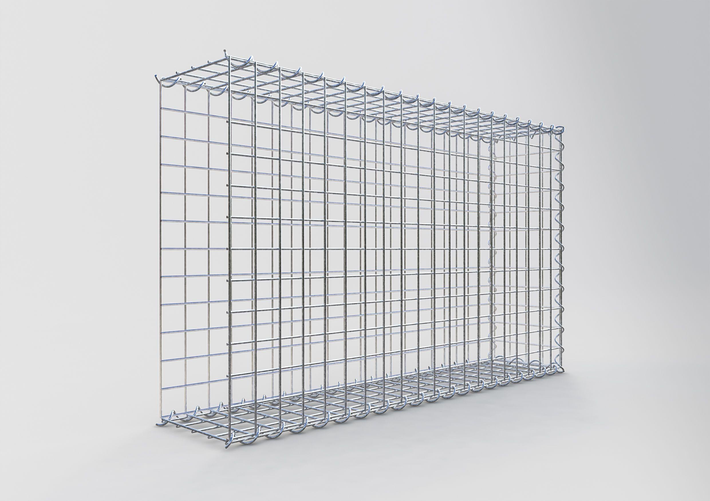 Gabion sur toile type 2 100 cm x 60 cm x 20 cm (L x H x P), maille 5 cm x 5 cm, spirale