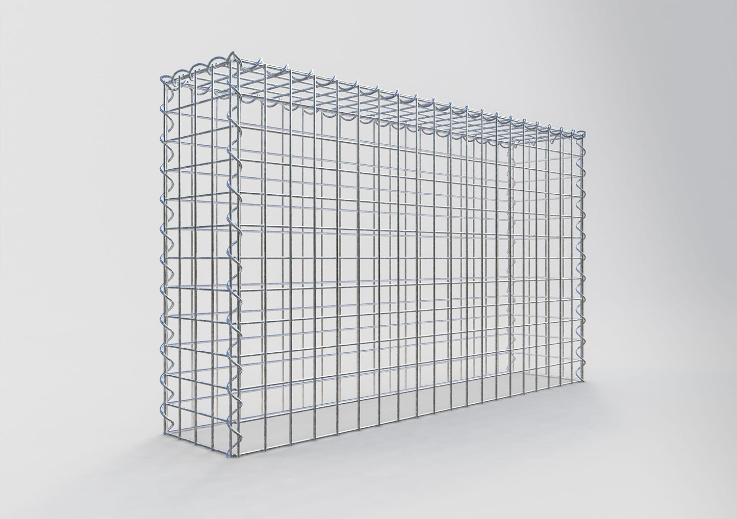 Gabbione aggiuntivo tipo 3 100 cm x 60 cm x 20 cm (L x H x P), dimensione maglia 5 cm x 5 cm, a spirale