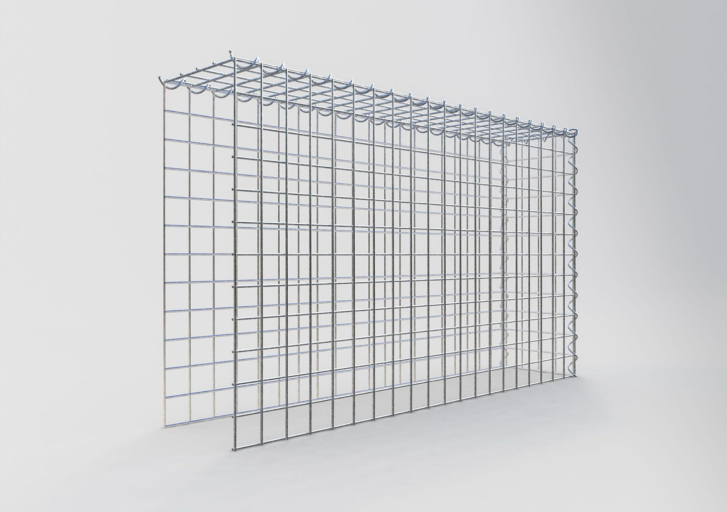 Gabion rapporté type 4 100 cm x 60 cm x 20 cm (L x H x P), mailles 5 cm x 5 cm, spirale