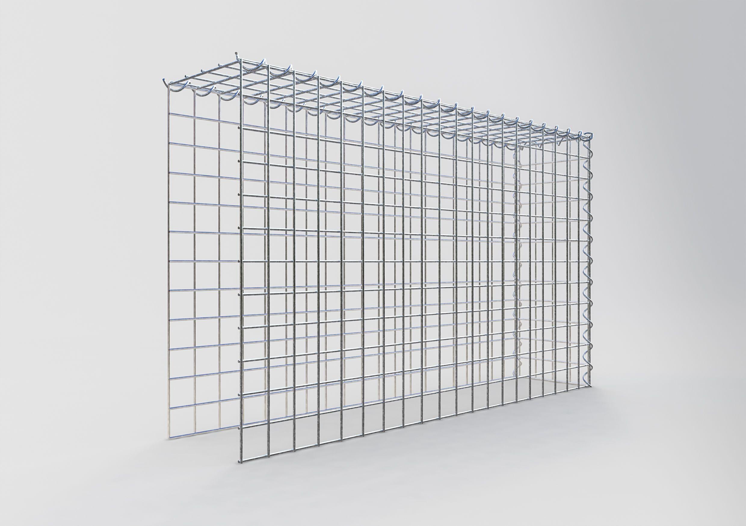 Gabion rapporté type 4 100 cm x 60 cm x 20 cm (L x H x P), mailles 5 cm x 5 cm, spirale