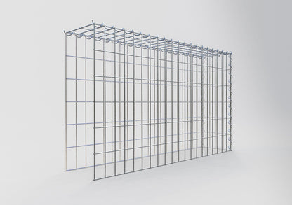 Opvokset gabion type 4 100 cm x 60 cm x 20 cm (L x H x D), maskestørrelse 5 cm x 10 cm, spiral