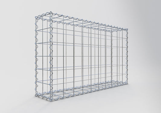 Schanskorf 100 cm x 60 cm x 20 cm (L x H x D), maaswijdte 10 cm x 10 cm, spiraalvormig