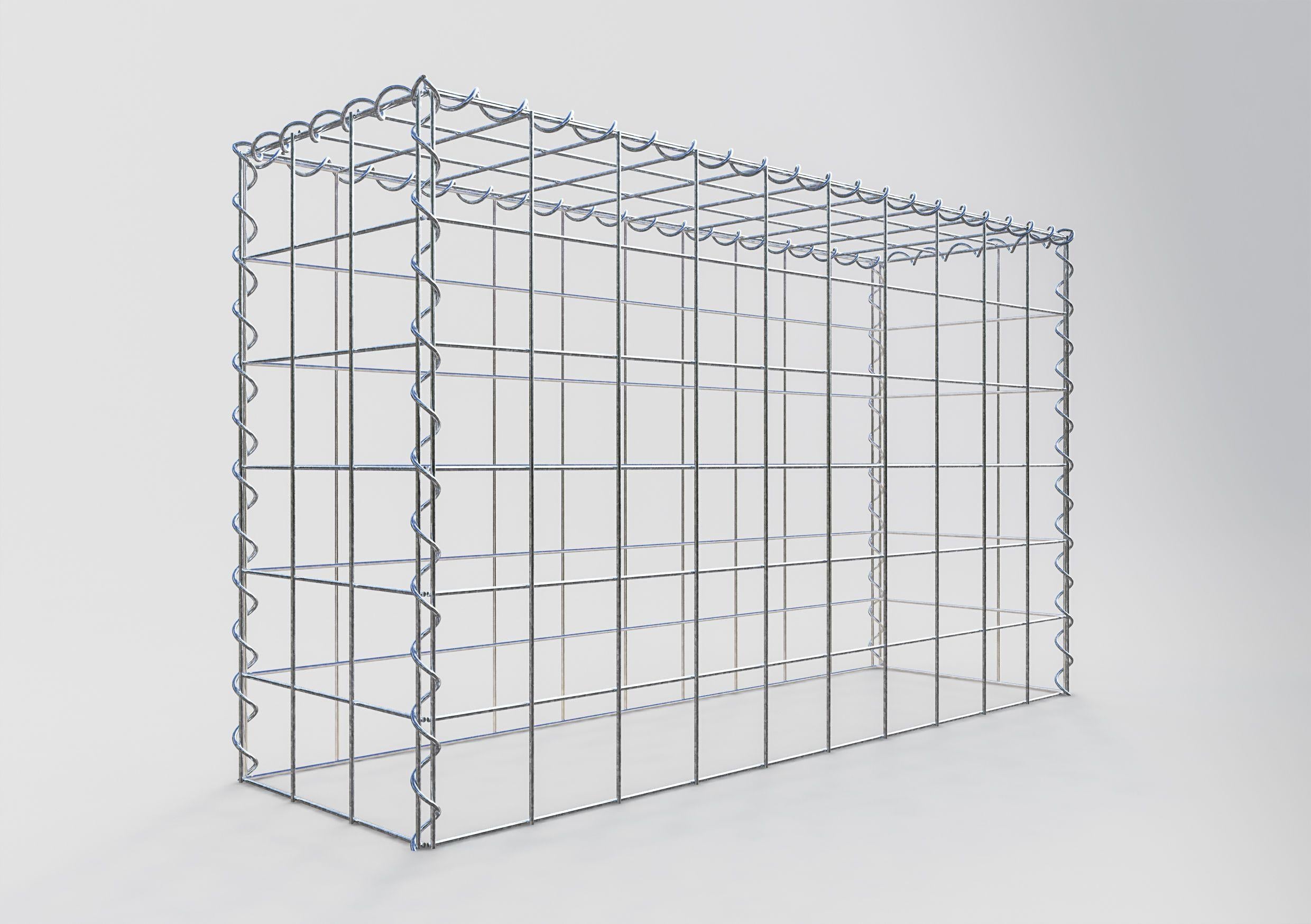 Gabion sur toile type 3 100 cm x 60 cm x 30 cm (L x H x P), maille 10 cm x 10 cm, spirale