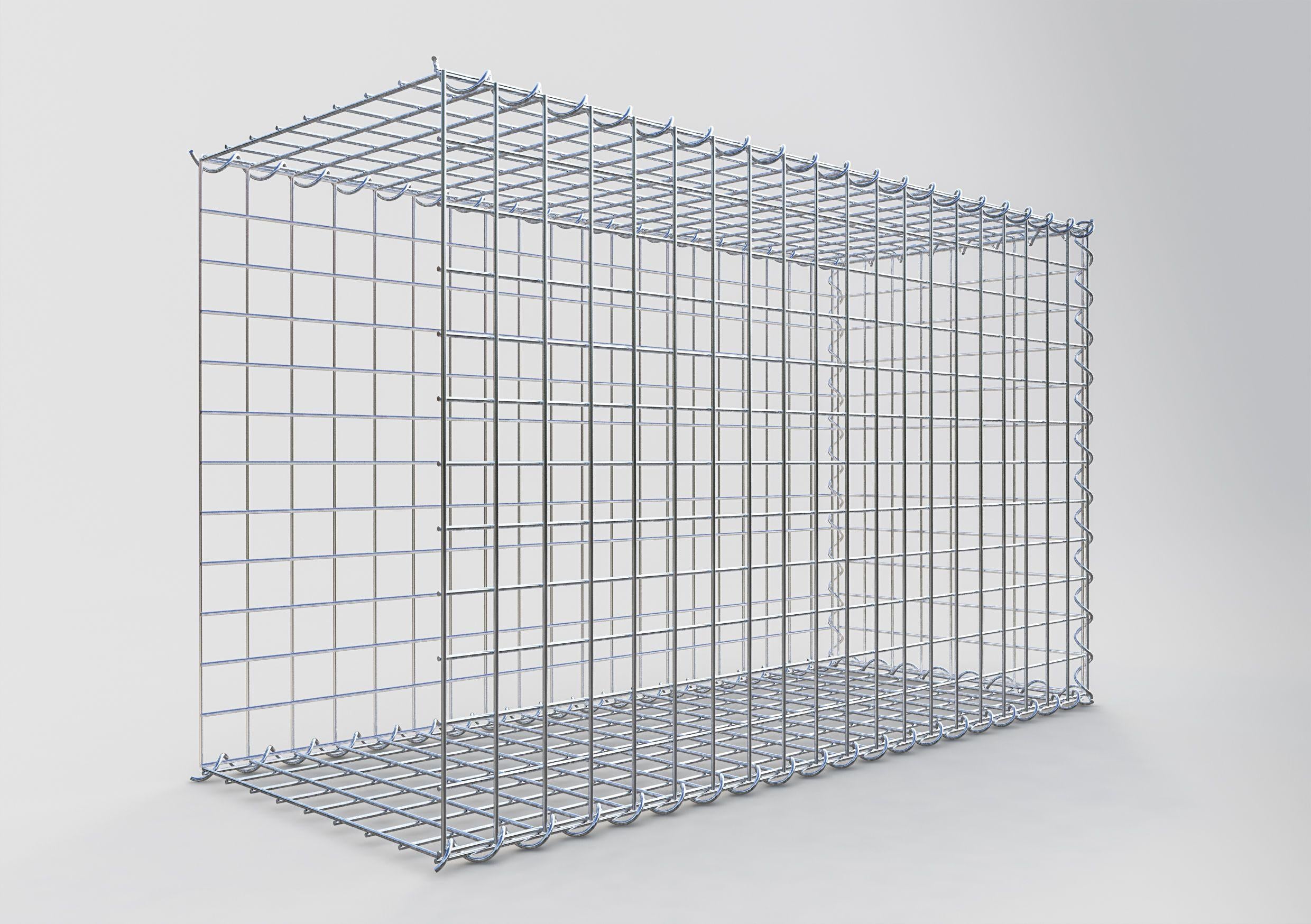 Gabion sur toile type 2 100 cm x 60 cm x 40 cm (L x H x P), maille 5 cm x 5 cm, spirale