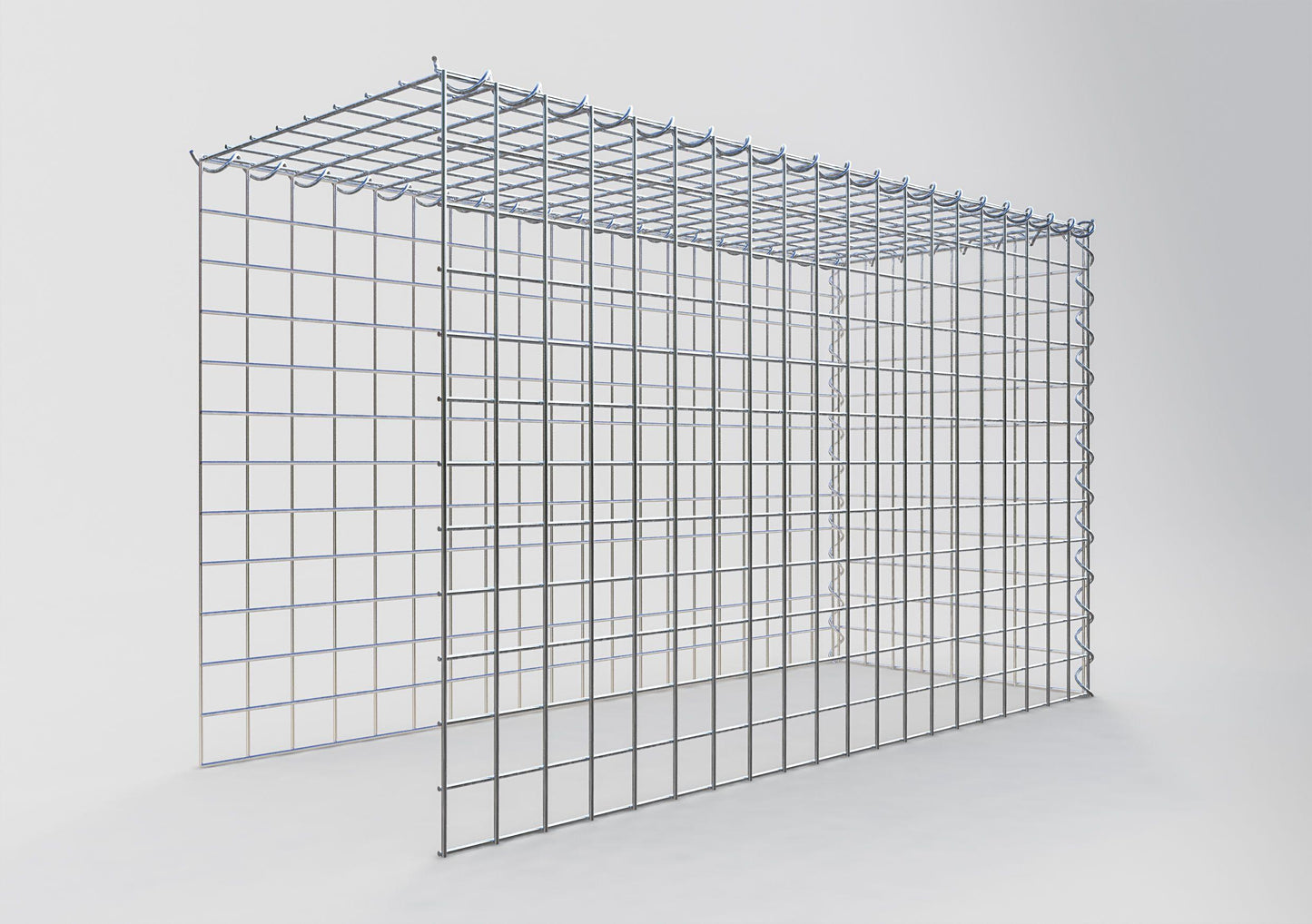 Gabion rapporté type 4 100 cm x 60 cm x 40 cm (L x H x P), mailles 5 cm x 5 cm, spirale