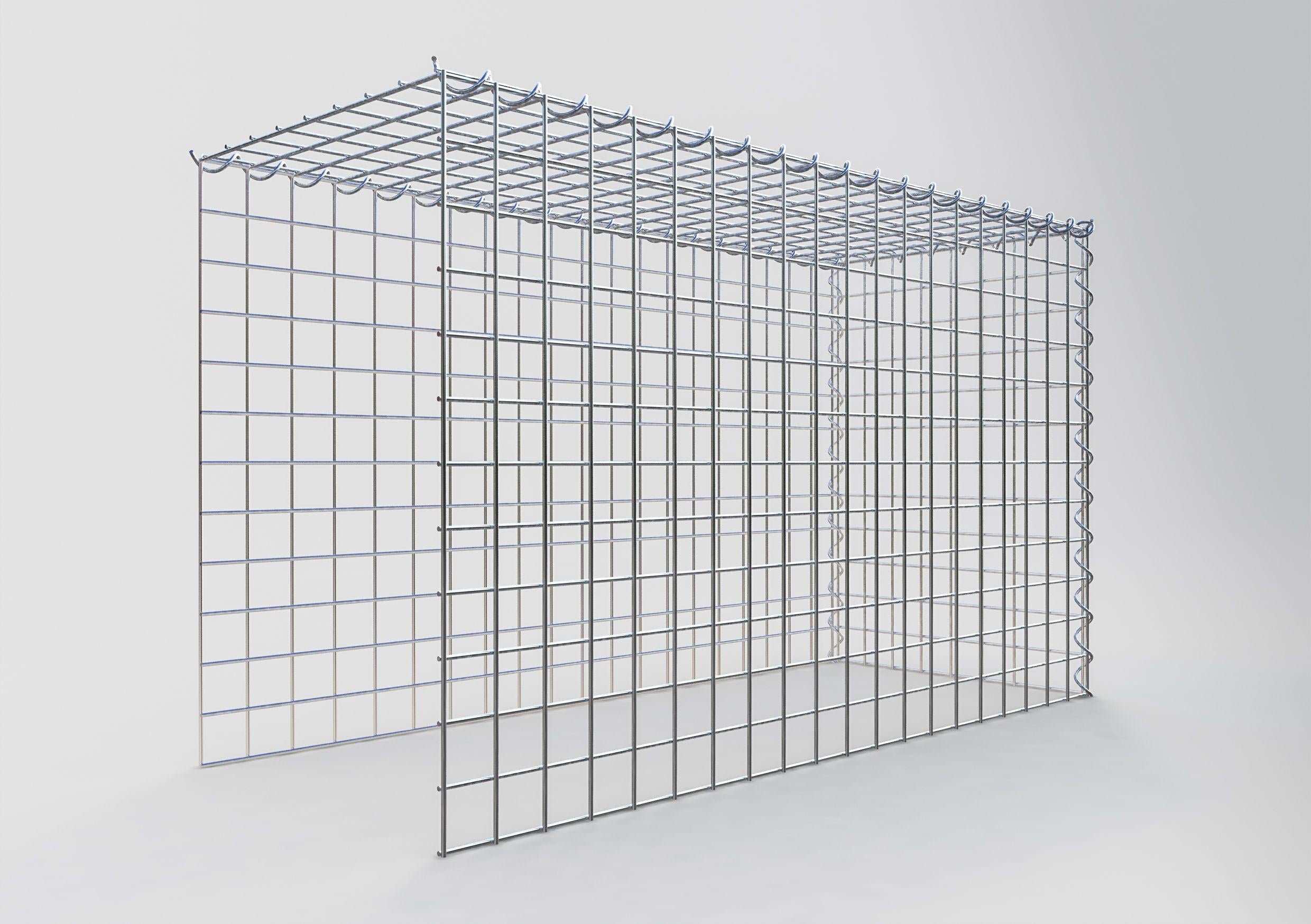 Gabion sur toile type 4 100 cm x 60 cm x 40 cm (L x H x P), maille 5 cm x 5 cm, spirale