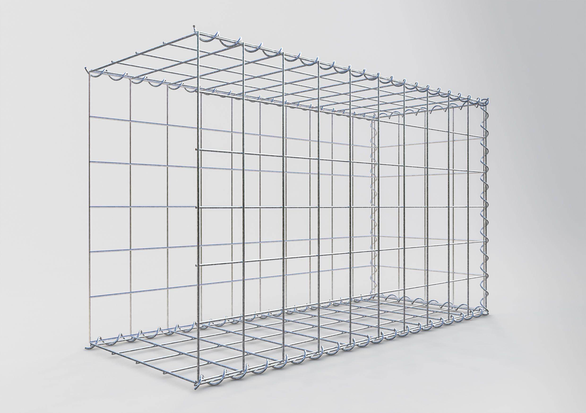Add-on schanskorf type 2 100 cm x 60 cm x 40 cm (L x H x D), maaswijdte 10 cm x 10 cm, spiraal