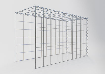 Opvokset gabion type 4 100 cm x 60 cm x 40 cm (L x H x D), maskestørrelse 10 cm x 10 cm, spiral