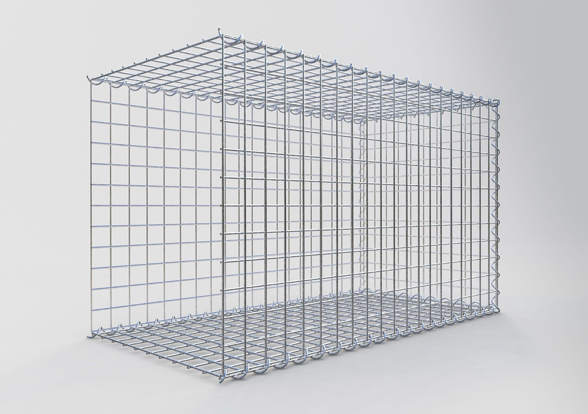 Gabion sur toile type 2 100 cm x 60 cm x 50 cm (L x H x P), maille 5 cm x 5 cm, spirale