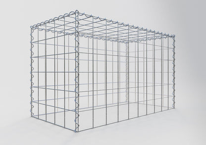 Grown-on gabion type 3 100 cm x 60 cm x 50 cm (L x H x D), mesh size 10 cm x 10 cm, spiral