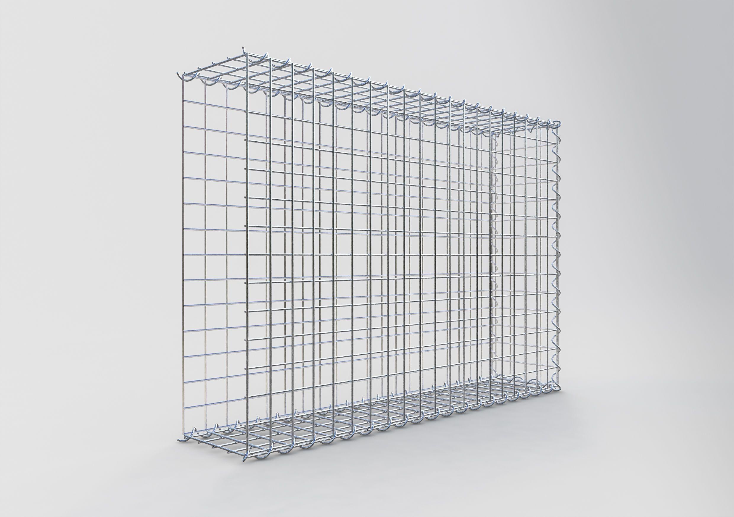 Gabion sur toile type 2 100 cm x 70 cm x 20 cm (L x H x P), maille 5 cm x 5 cm, spirale