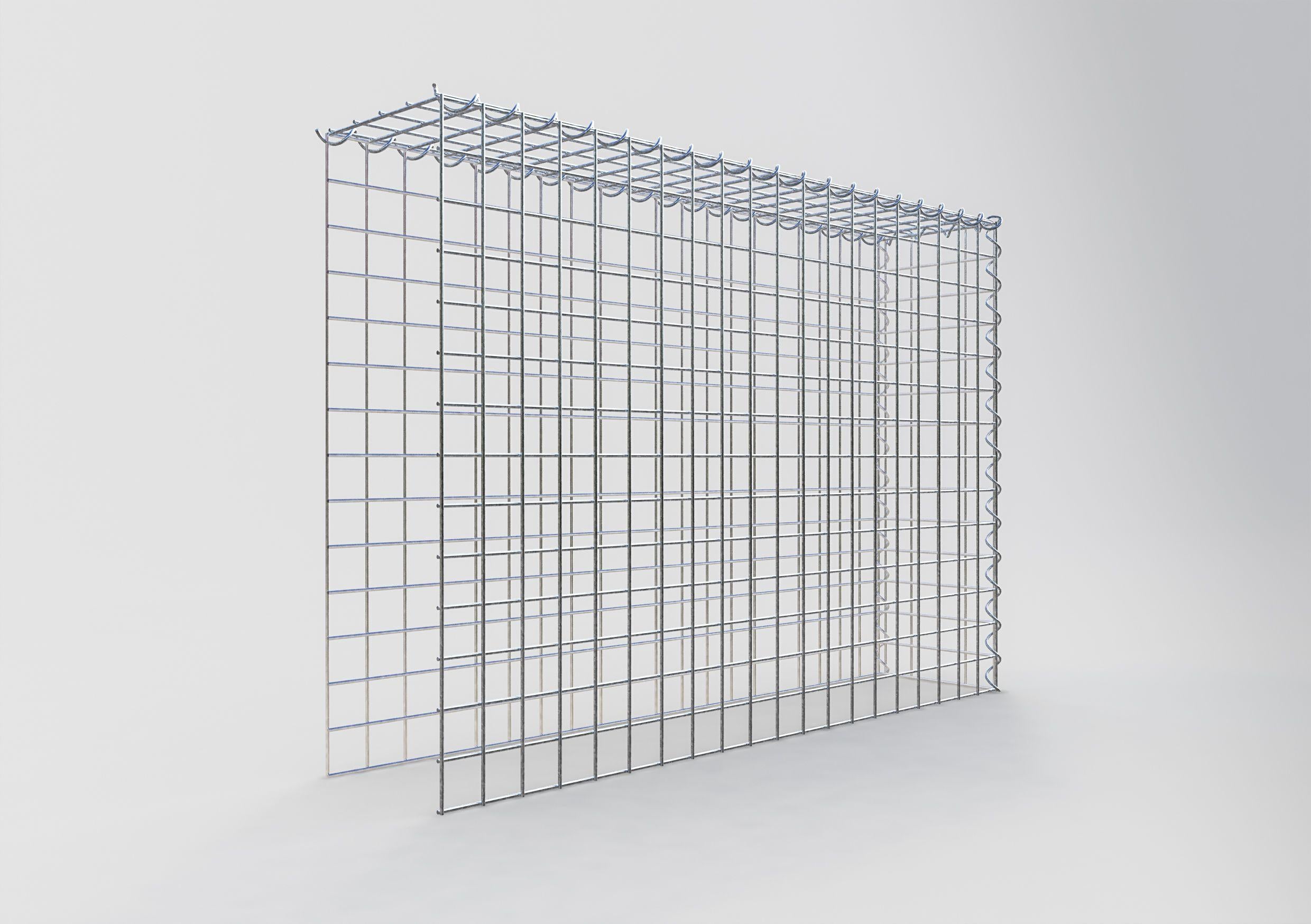 Gabion sur toile type 4 100 cm x 70 cm x 20 cm (L x H x P), maille 5 cm x 5 cm, spirale