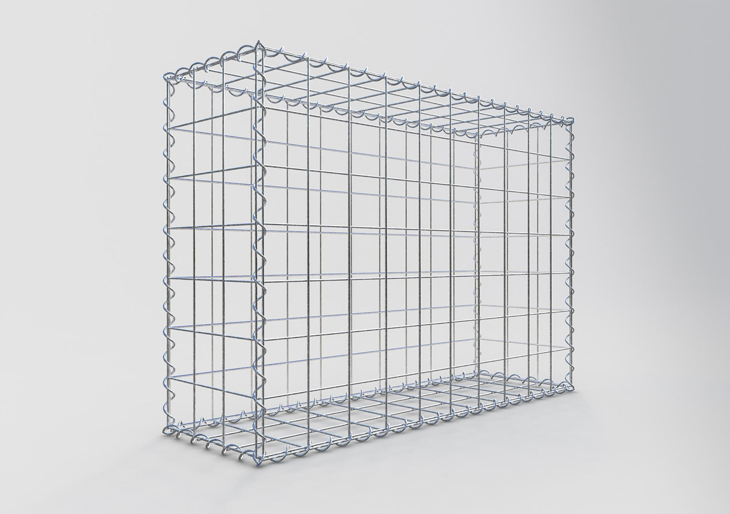 Gabion 100 cm x 70 cm x 30 cm (L x H x D), maskestørrelse 10 cm x 10 cm, spiral