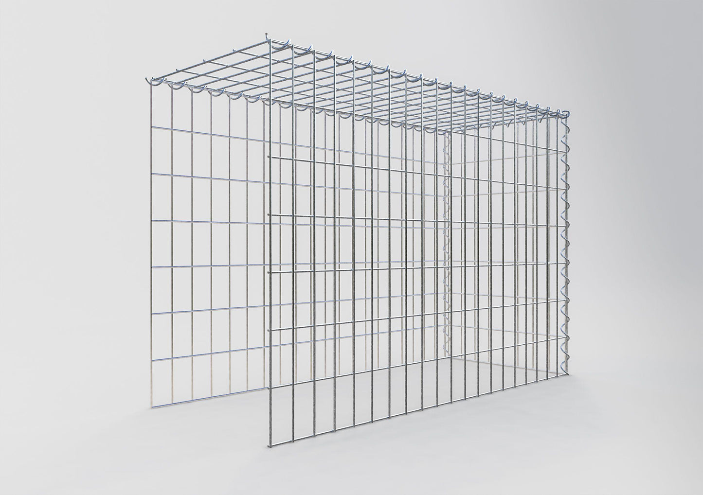 Extra gabion typ 4 100 cm x 70 cm x 40 cm (L x H x D), maskstorlek 5 cm x 10 cm, spiral