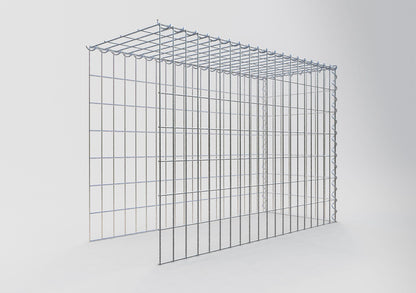 Extra gabion typ 4 100 cm x 70 cm x 40 cm (L x H x D), maskstorlek 5 cm x 10 cm, spiral