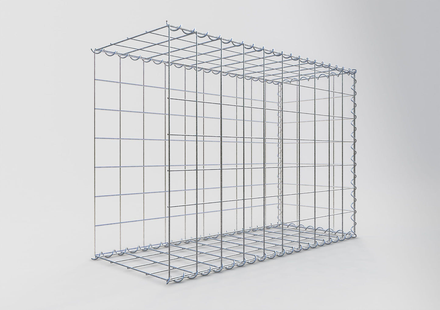 Extra gabion typ 2 100 cm x 70 cm x 40 cm (L x H x D), maskstorlek 10 cm x 10 cm, spiral