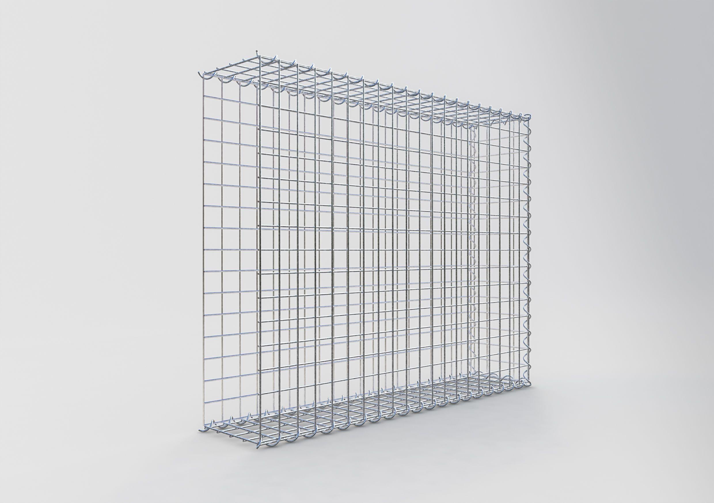 Gabion sur toile type 2 100 cm x 80 cm x 20 cm (L x H x P), maille 5 cm x 5 cm, spirale