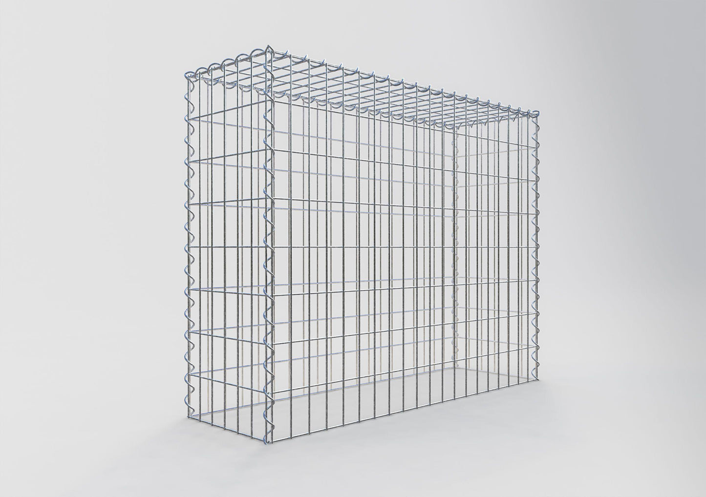 Gabion rapporté type 3 100 cm x 80 cm x 30 cm (L x H x P), mailles 5 cm x 10 cm, spirale