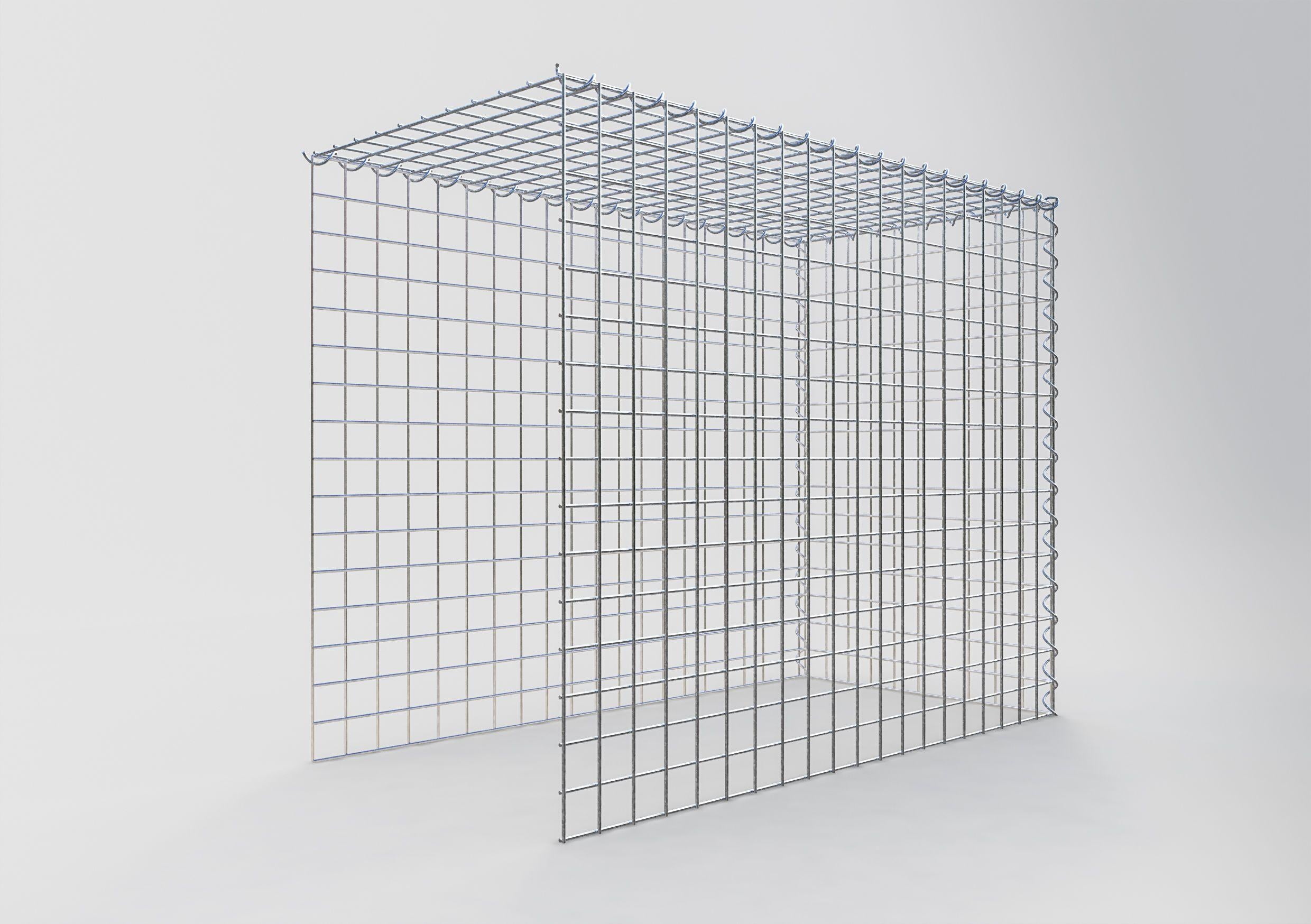 Gabion sur toile type 4 100 cm x 80 cm x 50 cm (L x H x P), maille 5 cm x 5 cm, spirale