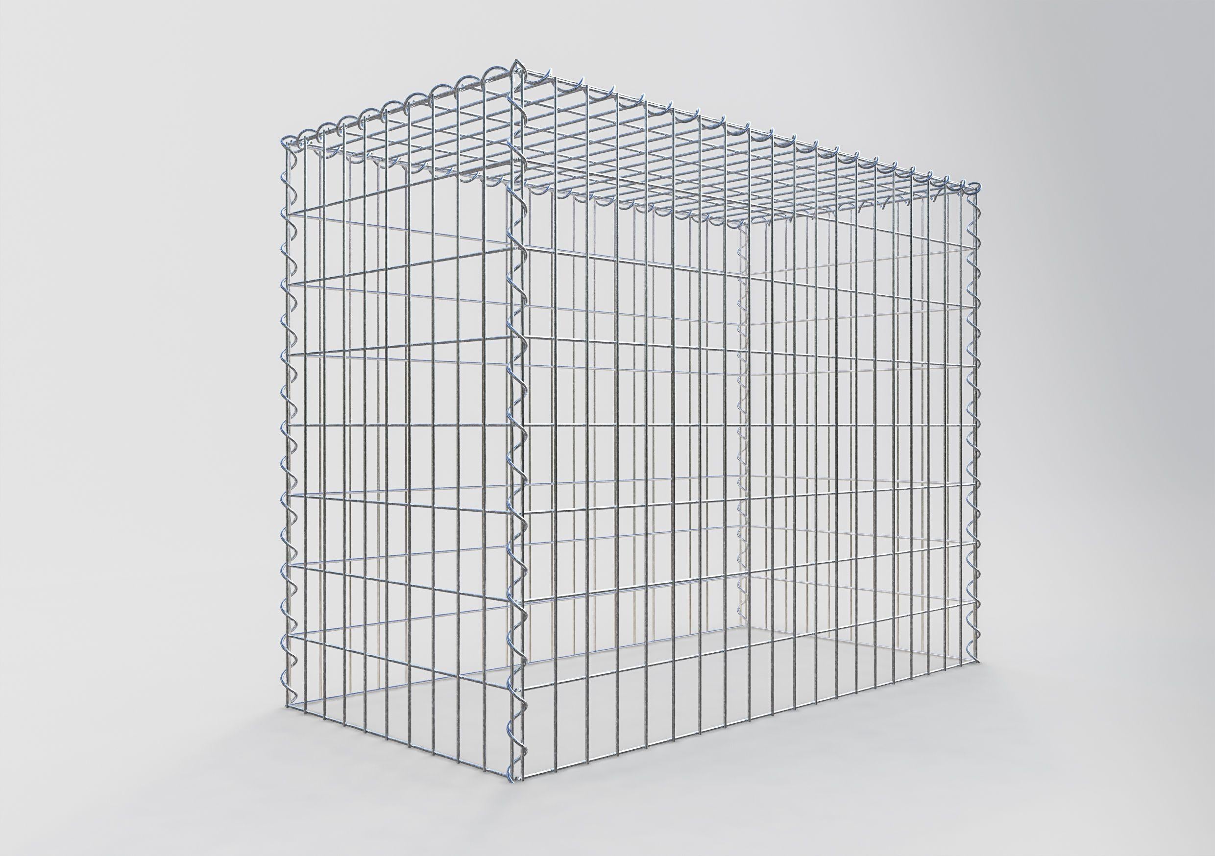 Gabion sur toile type 3 100 cm x 80 cm x 50 cm (L x H x P), maille 5 cm x 10 cm, spirale