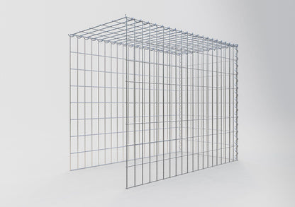 Gabion rapporté type 4 100 cm x 80 cm x 50 cm (L x H x P), mailles 5 cm x 10 cm, spirale