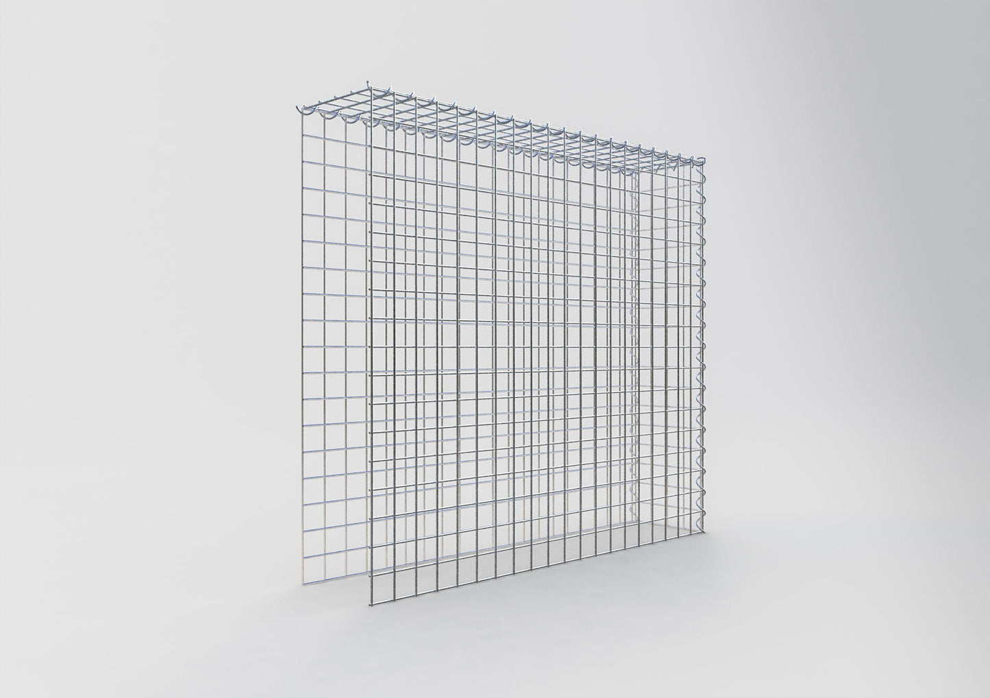 Add-on schanskorf type 4 100 cm x 90 cm x 20 cm (L x H x D), maaswijdte 5 cm x 5 cm, spiraalvormig