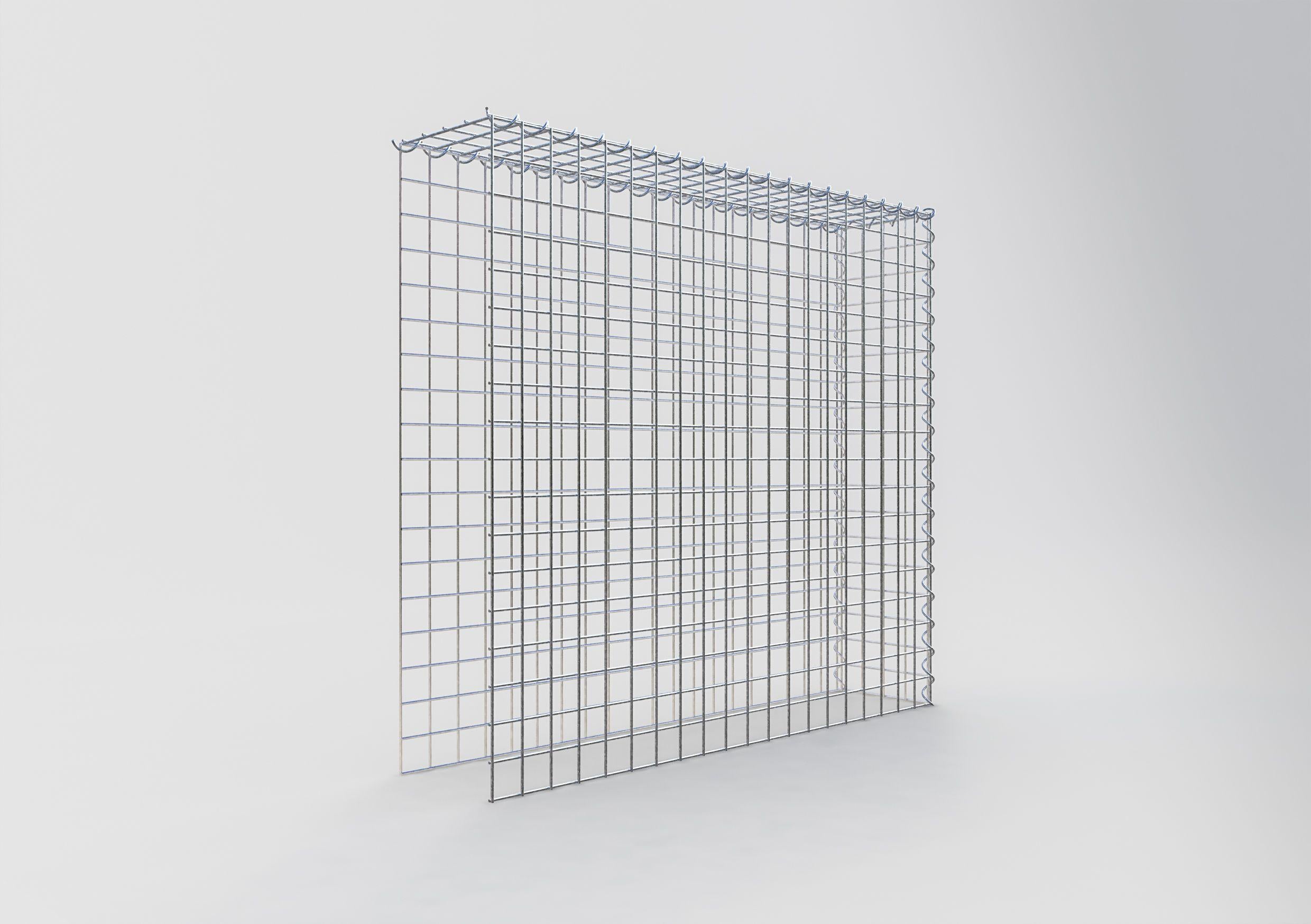 Gabion sur toile type 4 100 cm x 90 cm x 20 cm (L x H x P), maille 5 cm x 5 cm, spirale