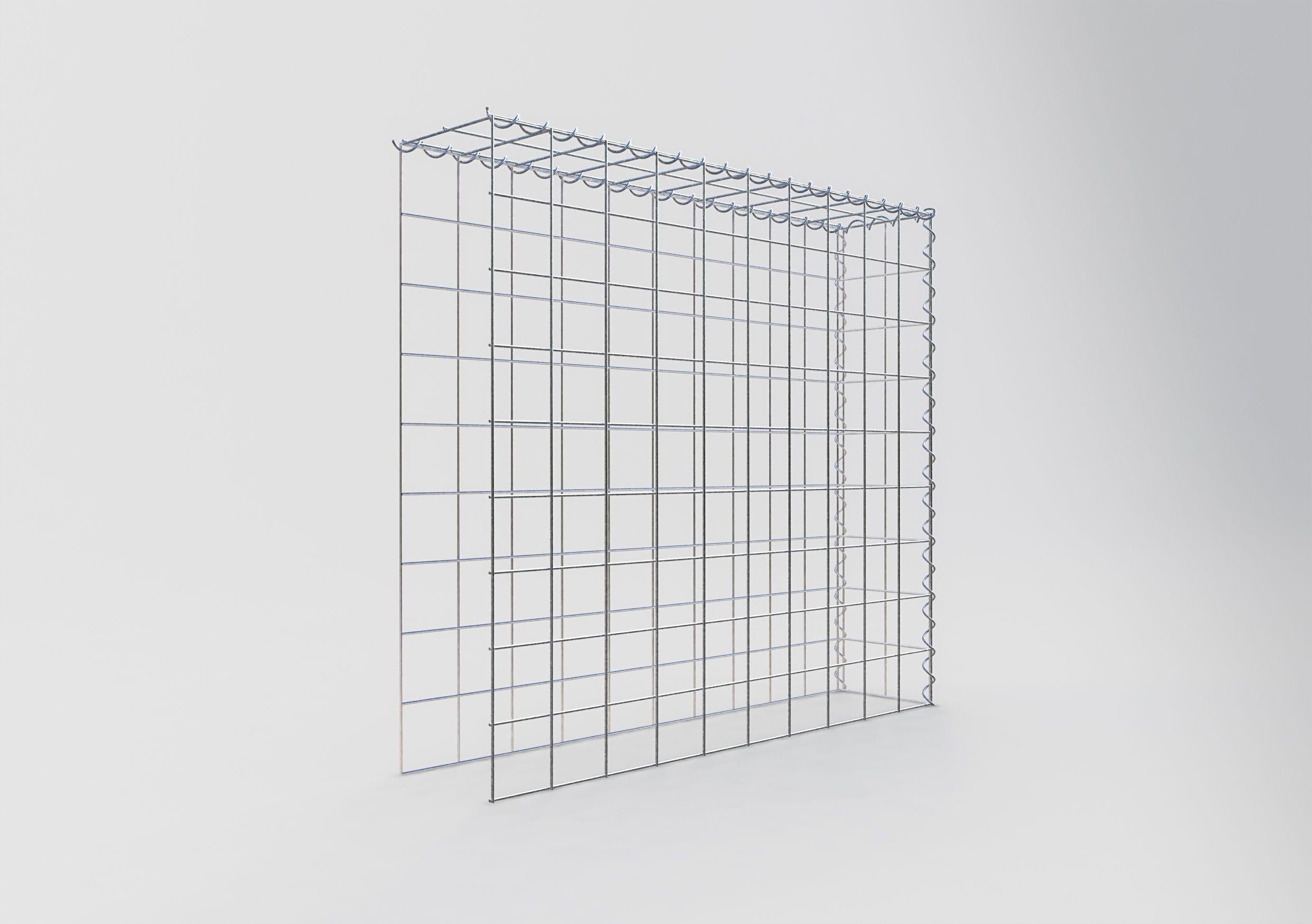 Gabion sur toile type 4 100 cm x 90 cm x 20 cm (L x H x P), maille 10 cm x 10 cm, spirale