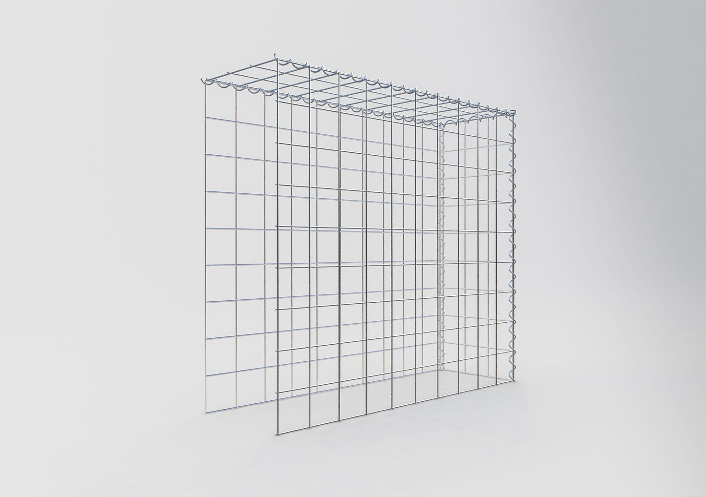 Grown-on gabion type 4 100 cm x 90 cm x 30 cm (L x H x D), mesh size 10 cm x 10 cm, spiral