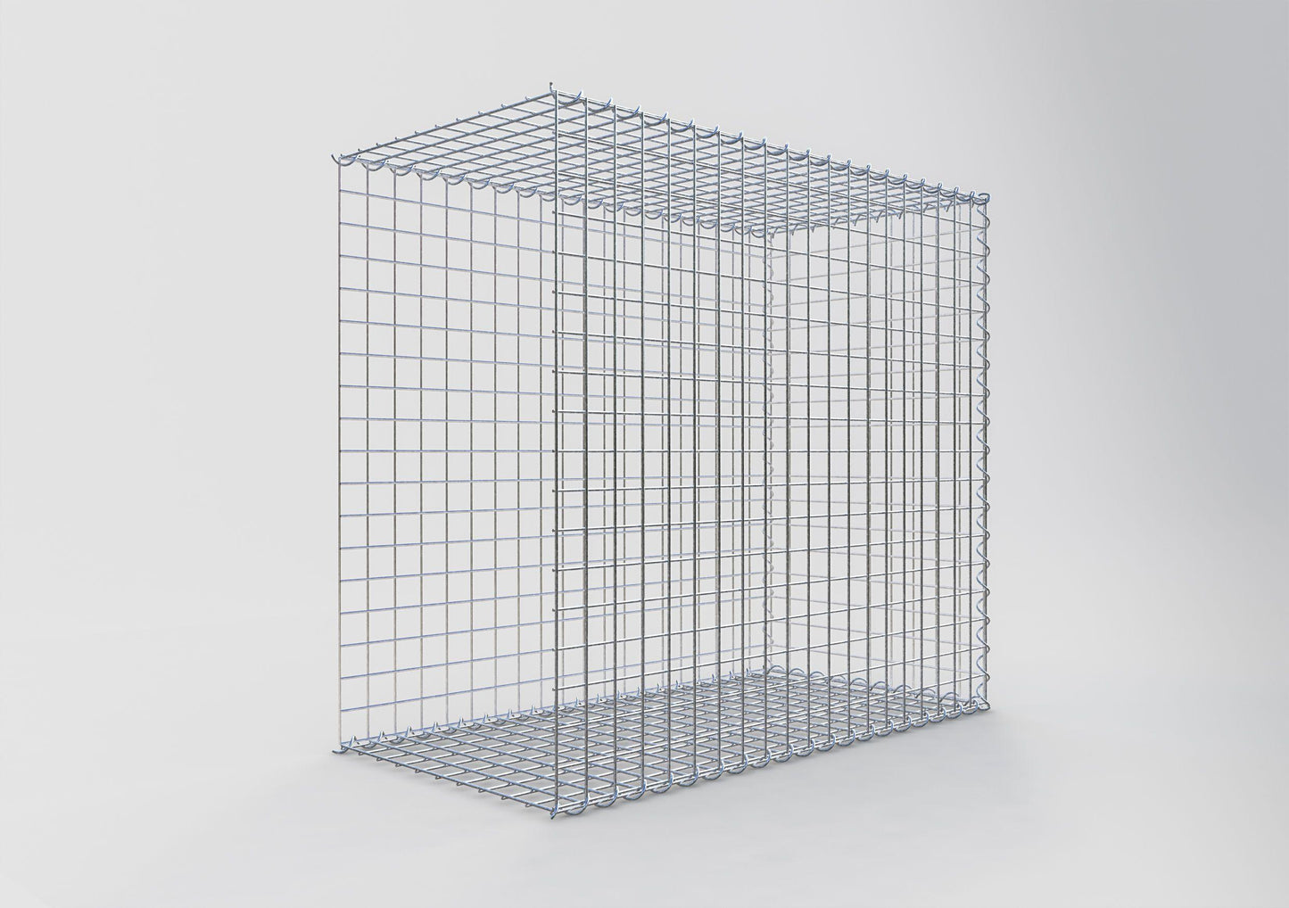 Gabion rapporté type 2 100 cm x 90 cm x 50 cm (L x H x P), mailles 5 cm x 5 cm, spirale