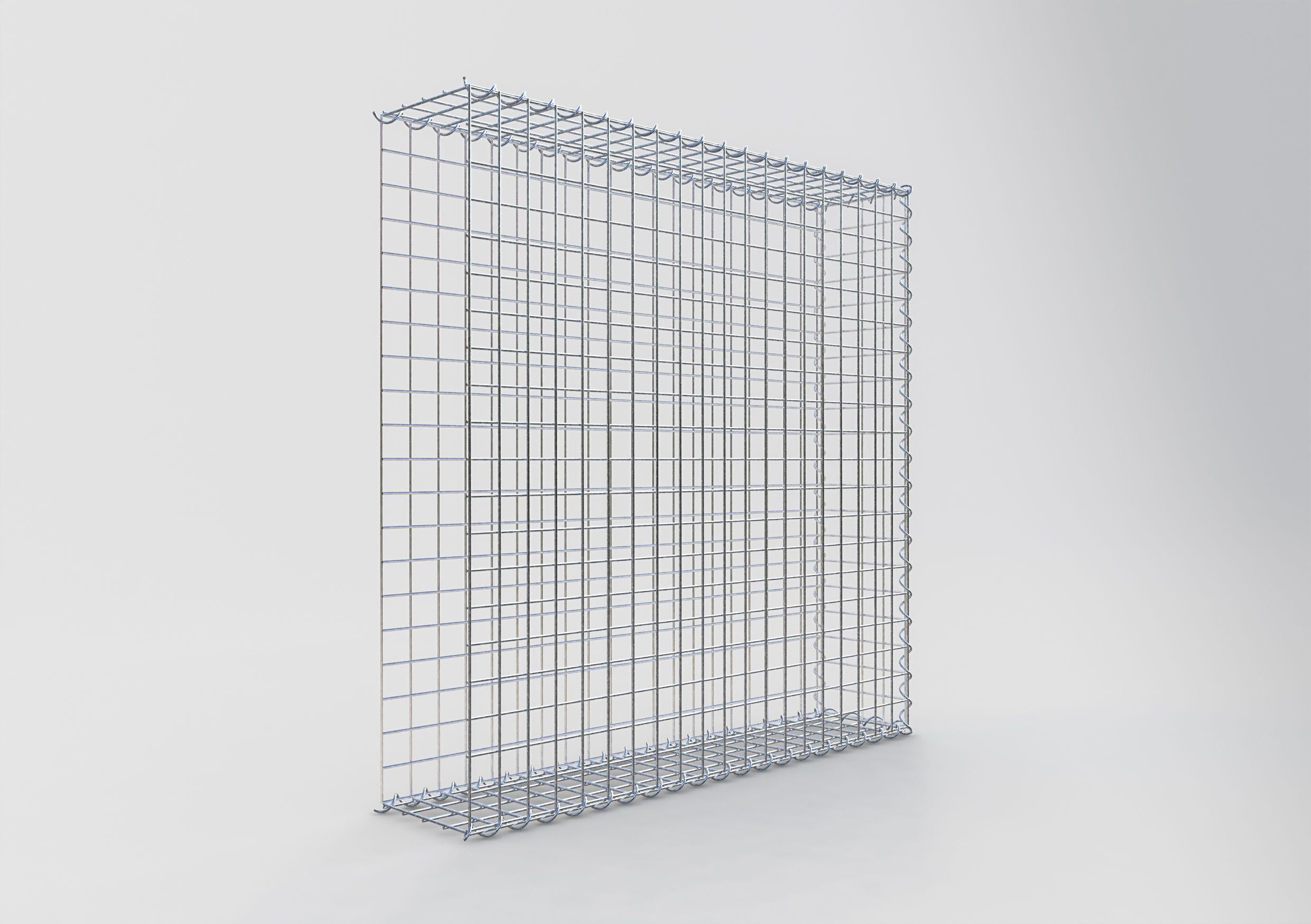 Gabion sur toile type 2 100 cm x 100 cm x 20 cm (L x H x P), maille 5 cm x 5 cm, spirale