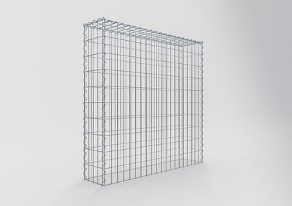 Gabion rapporté type 3 100 cm x 100 cm x 20 cm (L x H x P), mailles 5 cm x 10 cm, spirale