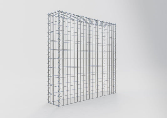 Extra gabion typ 3 100 cm x 100 cm x 20 cm (L x H x D), maskstorlek 5 cm x 10 cm, spiral