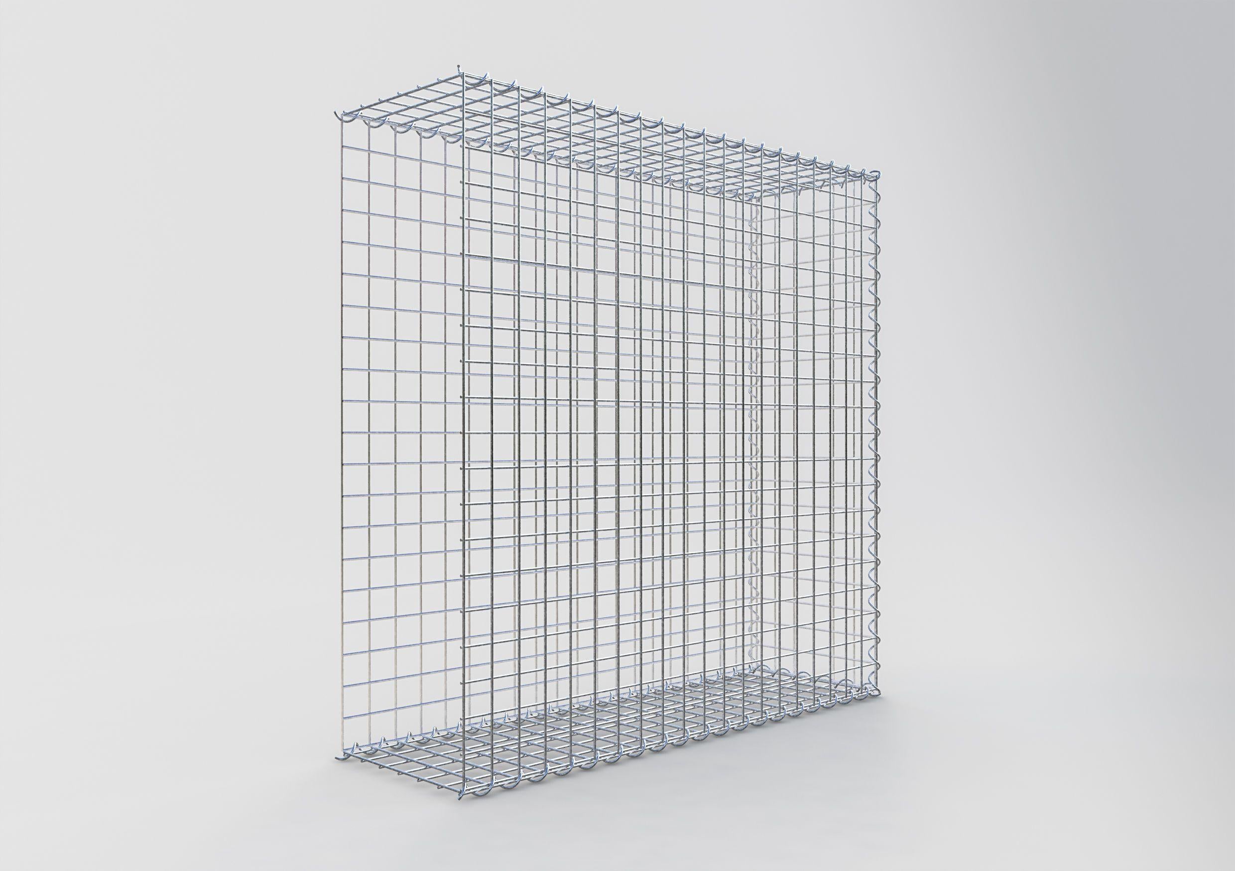 Gabion sur toile type 2 100 cm x 100 cm x 30 cm (L x H x P), maille 5 cm x 5 cm, spirale