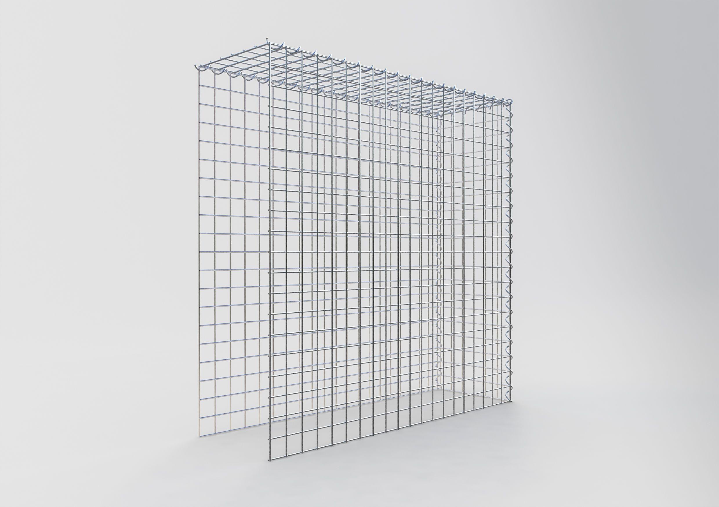 Gabion sur toile type 4 100 cm x 100 cm x 30 cm (L x H x P), maille 5 cm x 5 cm, spirale