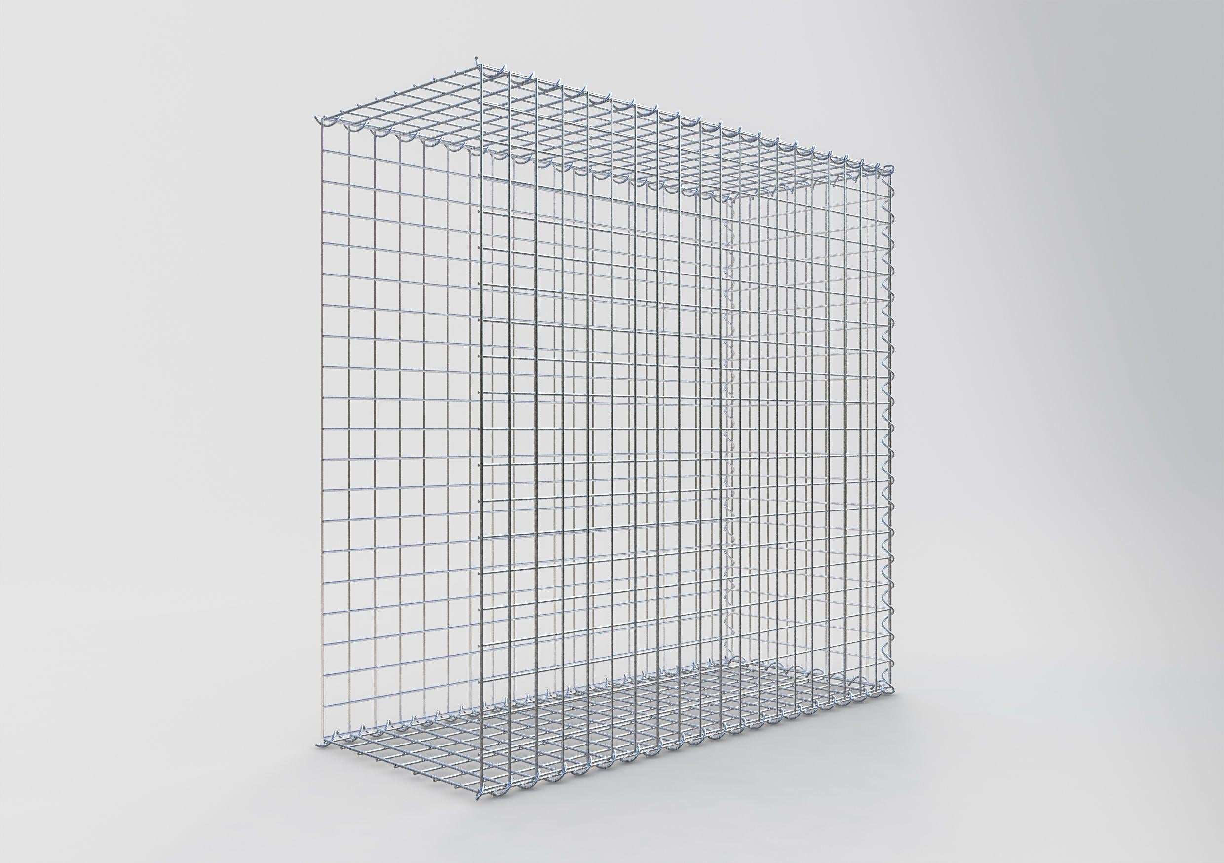 Gabion sur toile type 2 100 cm x 100 cm x 40 cm (L x H x P), maille 5 cm x 5 cm, spirale