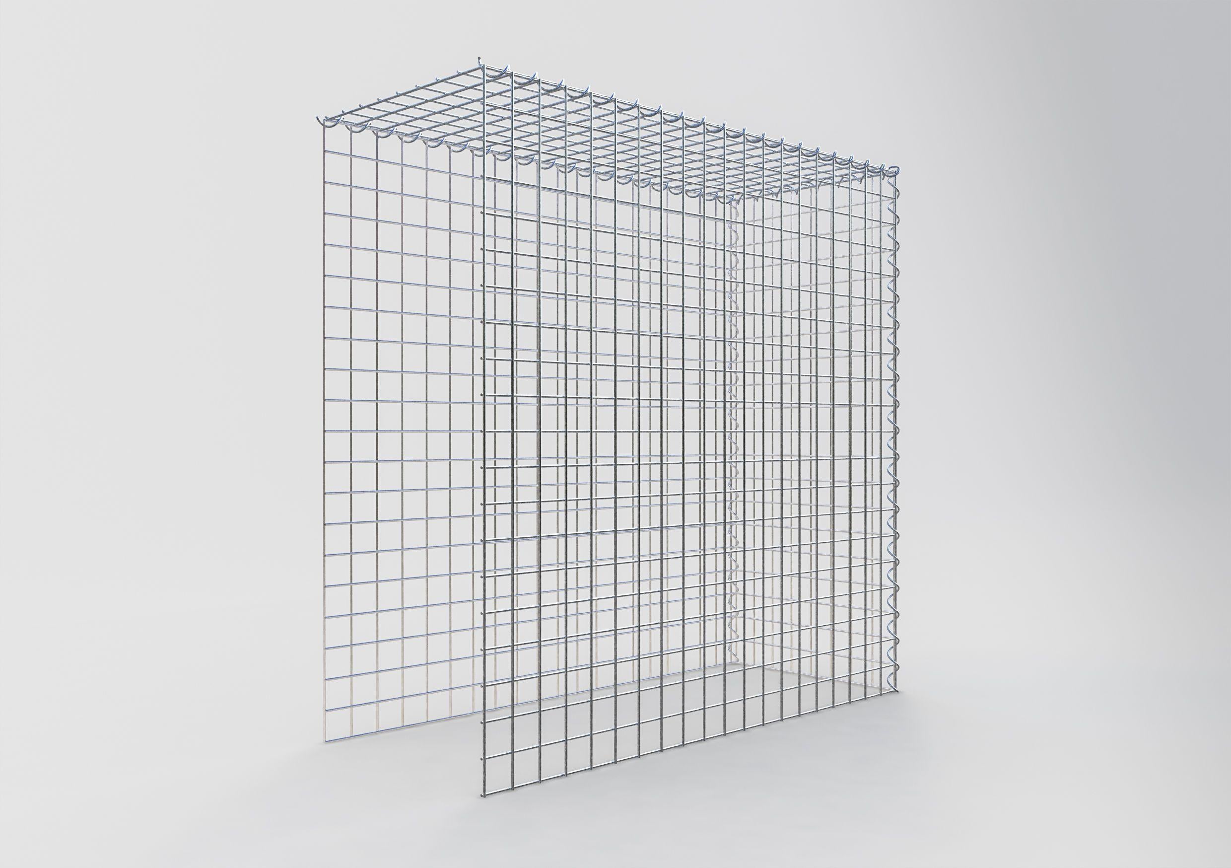 Gabion rapporté type 4 100 cm x 100 cm x 40 cm (L x H x P), mailles 5 cm x 5 cm, spirale