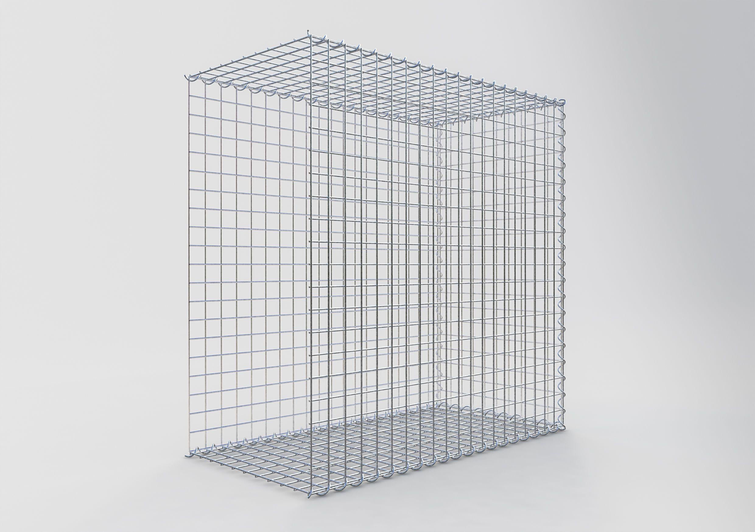 Gabion sur toile type 2 100 cm x 100 cm x 50 cm (L x H x P), maille 5 cm x 5 cm, spirale