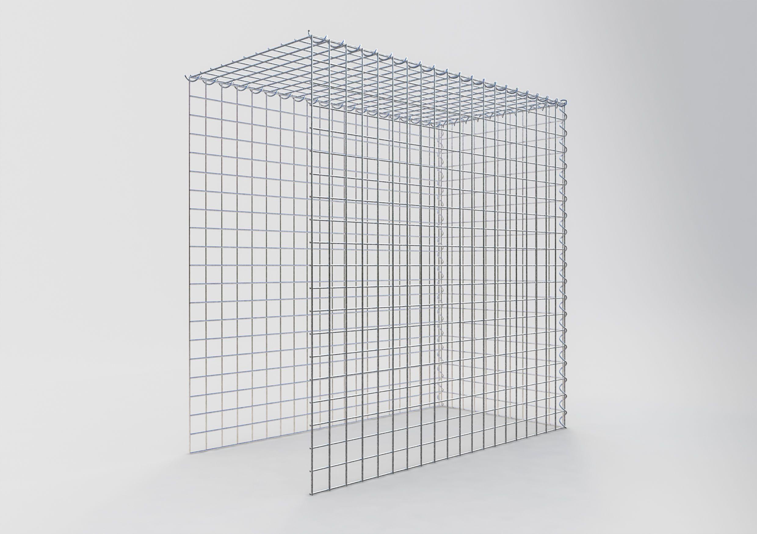 Gabion rapporté type 4 100 cm x 100 cm x 50 cm (L x H x P), mailles 5 cm x 5 cm, spirale