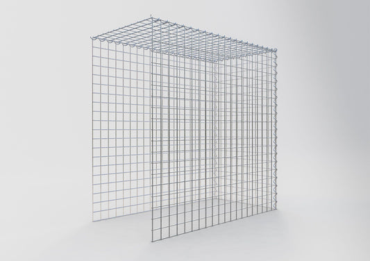 Gabion rapporté type 4 100 cm x 100 cm x 50 cm (L x H x P), mailles 5 cm x 5 cm, spirale