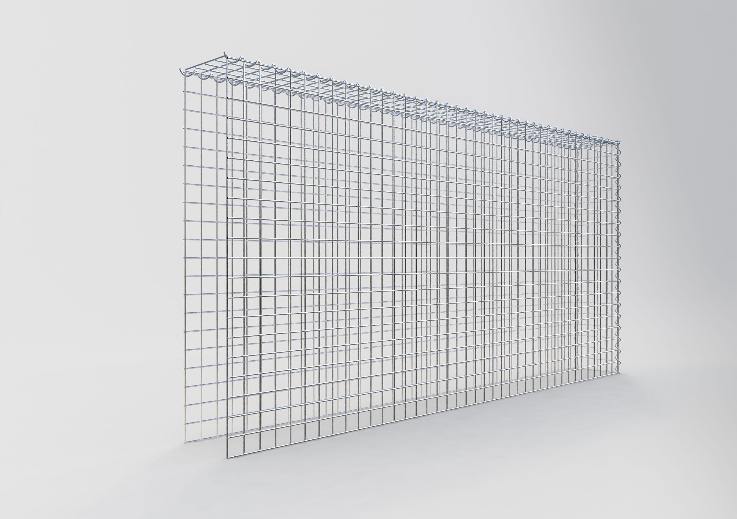 Gabion sur toile type 4 200 cm x 100 cm x 20 cm (L x H x P), maille 5 cm x 5 cm, spirale