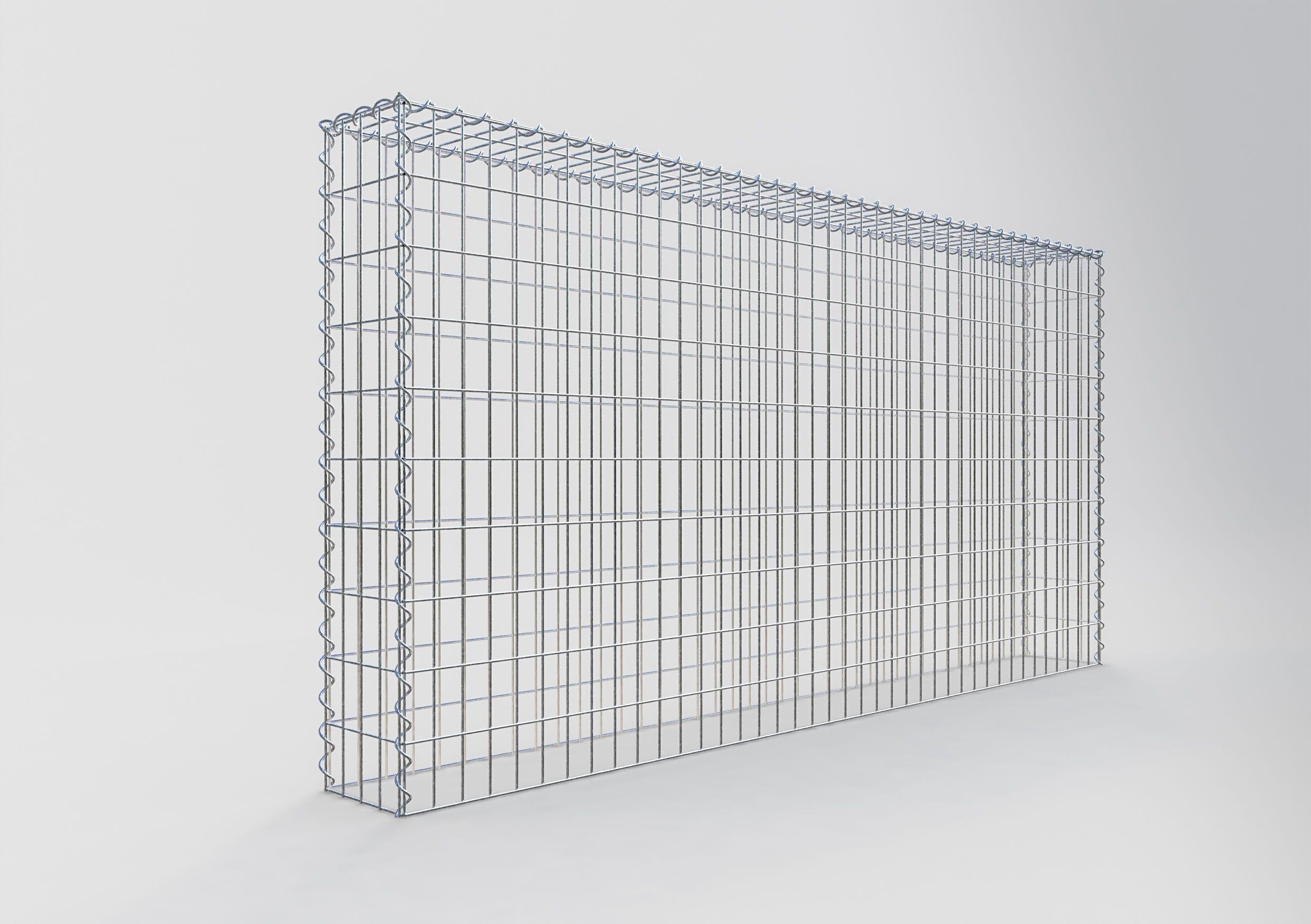 Gabion sur toile type 3 200 cm x 100 cm x 20 cm (L x H x P), maille 5 cm x 10 cm, spirale