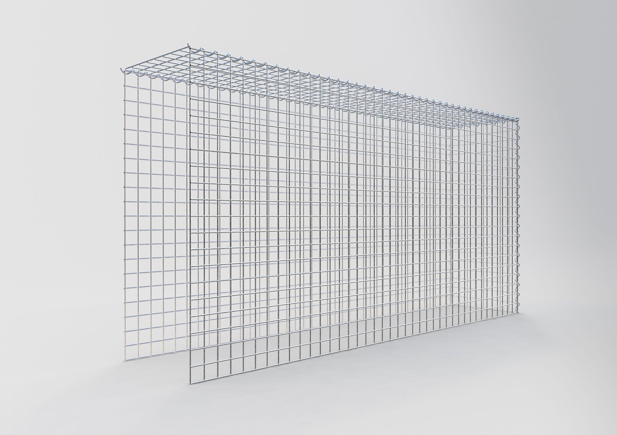 Gabion sur toile type 4 200 cm x 100 cm x 40 cm (L x H x P), maille 5 cm x 5 cm, spirale