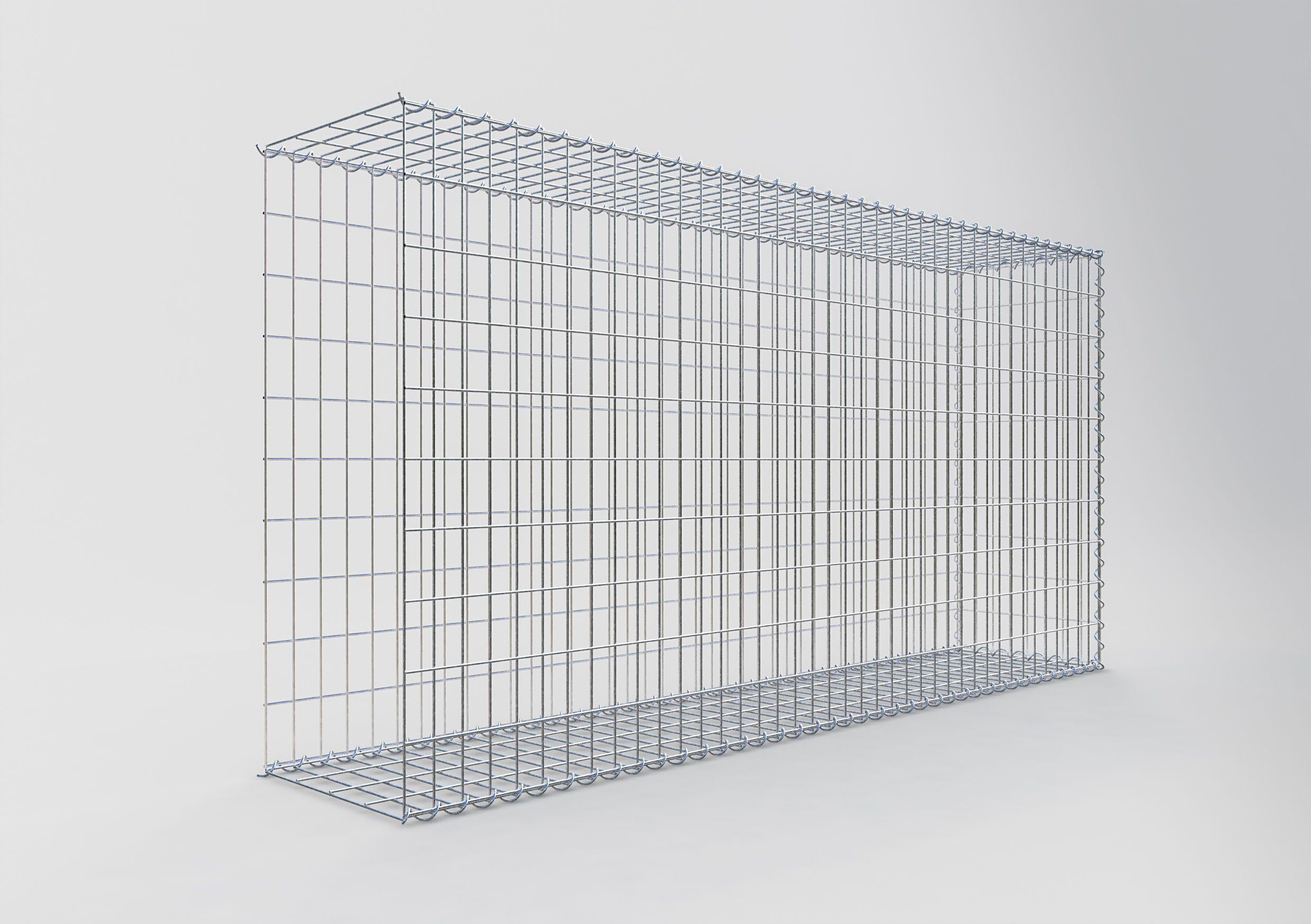 Gabion sur toile type 2 200 cm x 100 cm x 40 cm (L x H x P), maille 5 cm x 10 cm, spirale