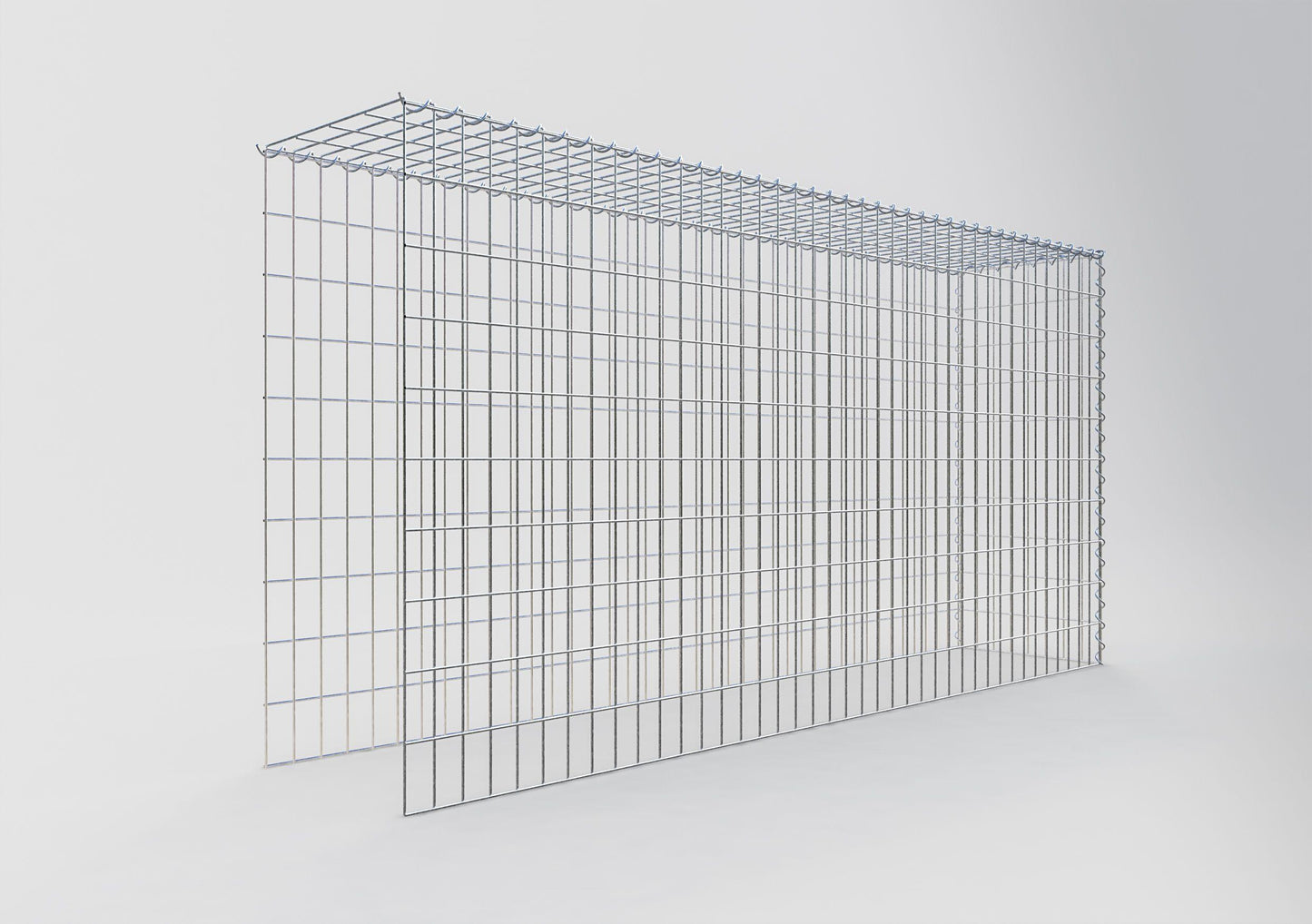 Gabion rapporté type 4 200 cm x 100 cm x 40 cm (L x H x P), mailles 5 cm x 10 cm, spirale