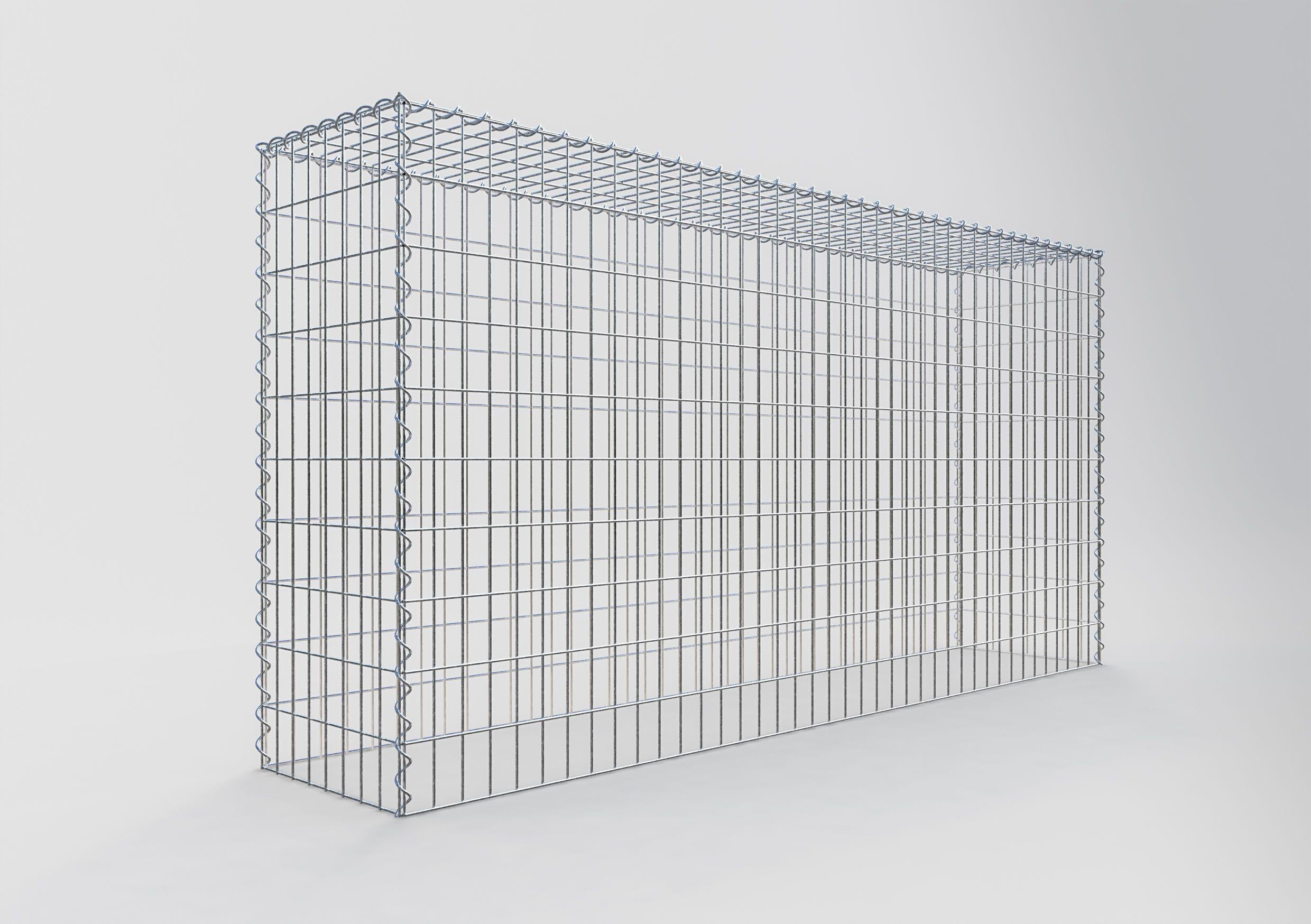 Gabion sur toile type 3 200 cm x 100 cm x 40 cm (L x H x P), maille 5 cm x 10 cm, spirale